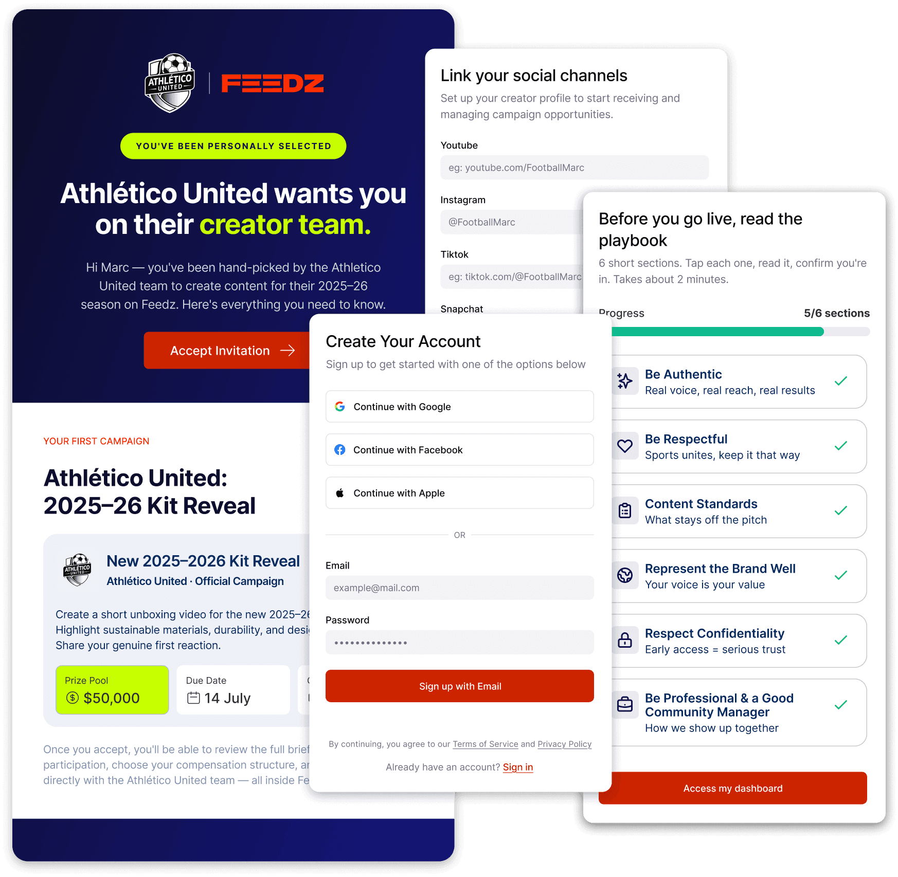 Get discovered by the teams you love