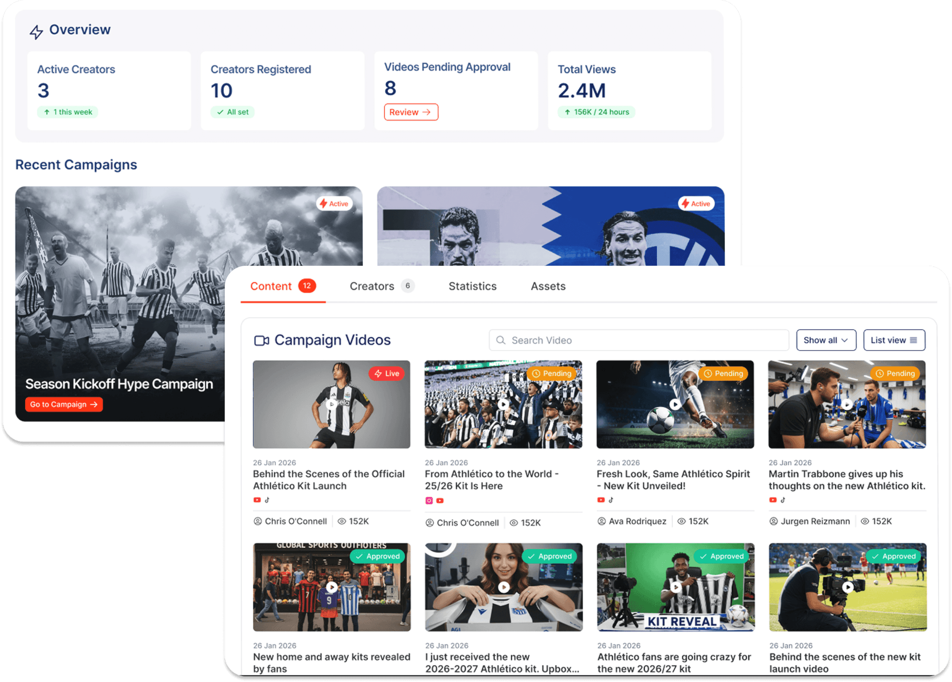 Coordinate campaigns across multiple clubs